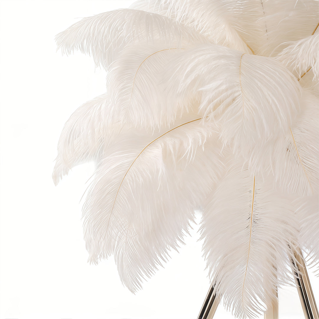Feather Tripod Table Lamp - Nordic Bedroom Lighting Decor