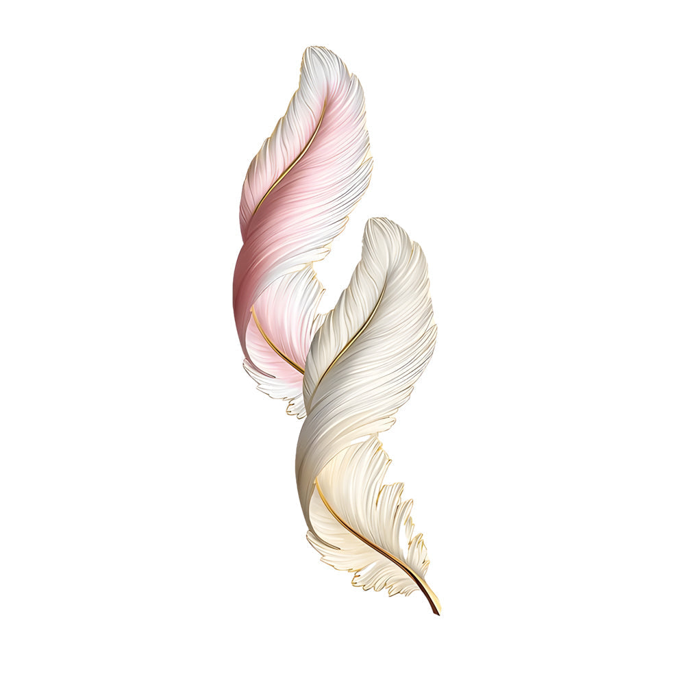 Feather Wall Decor Backlit Lamp with Remote Control