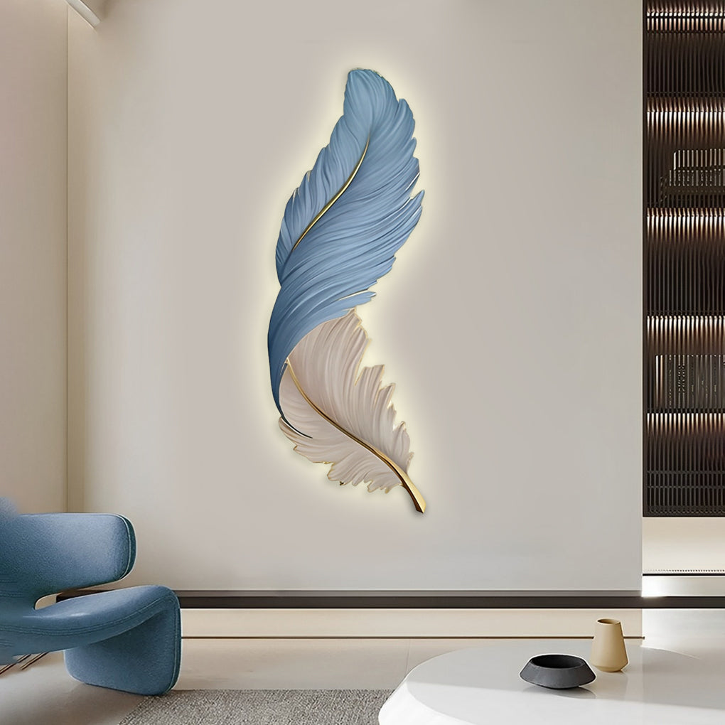 Feather Wall Lamp Modern Luxury LED Art Deco Design