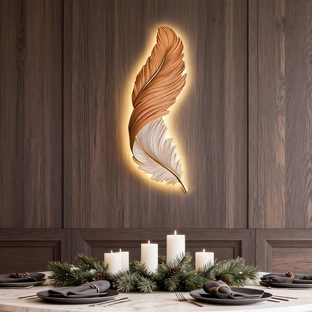 Feather Wall Lamp Modern Luxury LED Art Deco Design
