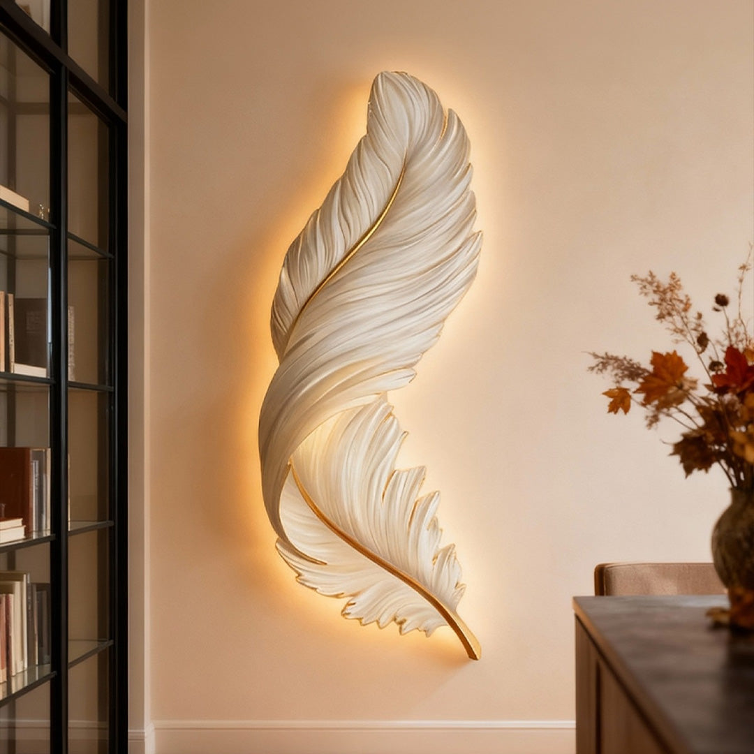 Feather Wall Lamp Modern Luxury LED Art Deco Design