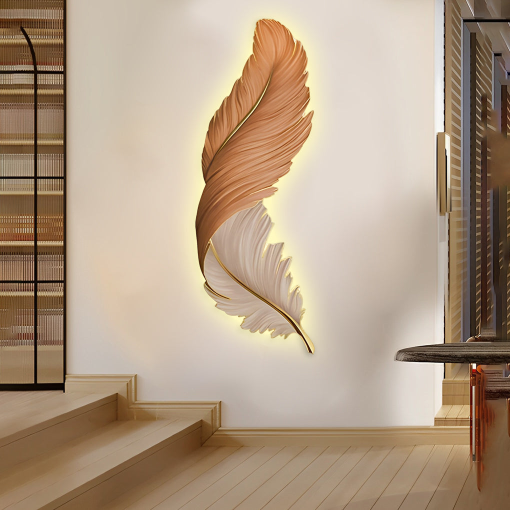 Feather Wall Lamp Modern Luxury LED Art Deco Design
