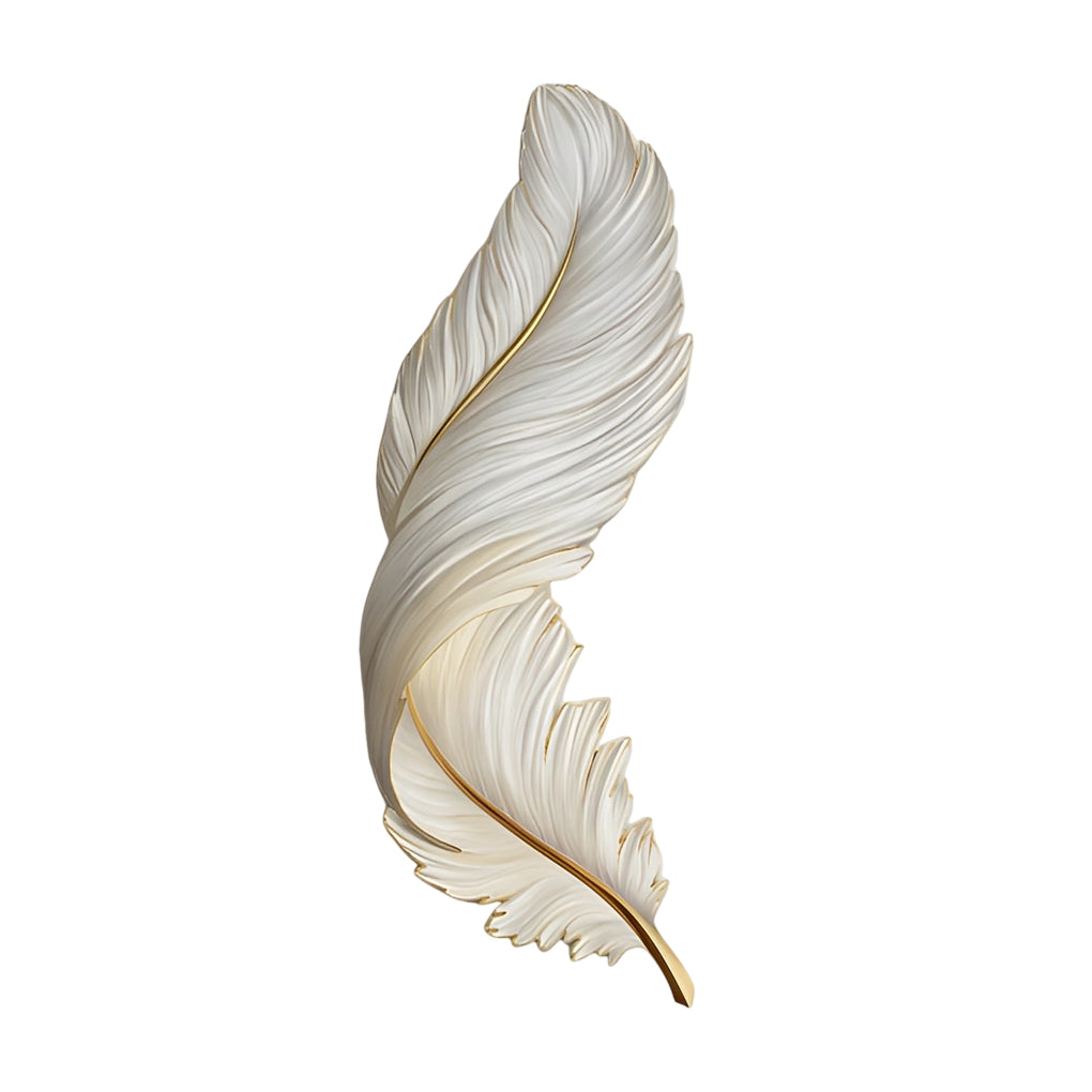 Feather Wall Lamp Modern Luxury LED Art Deco Design
