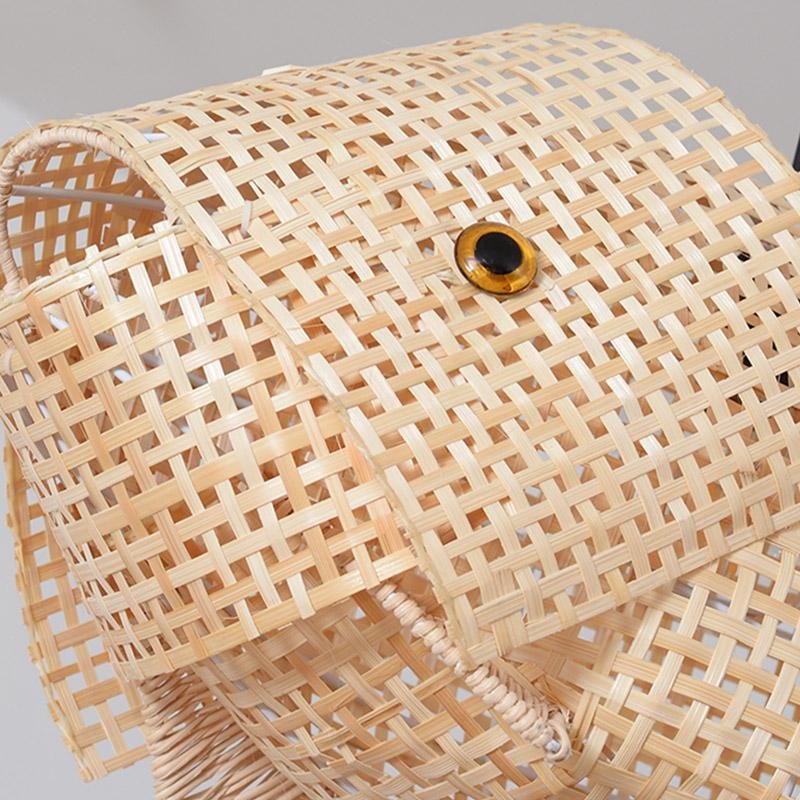 Fish Pendant Light - Farmhouse Bamboo Ceiling Lamp