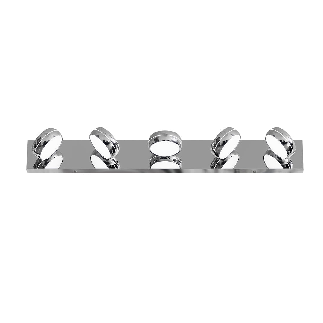 Chrome Bathroom Vanity Light Luxury Minimalist Aluminum Mirror Light Modern Fixtures LED Lighting for Home Decor Stylish Wall Sconce Bright Illumination Contemporary Design Adjustable Anti-Rust High-Quality Finish Energy-Efficient Bathroom Lighting Elegan