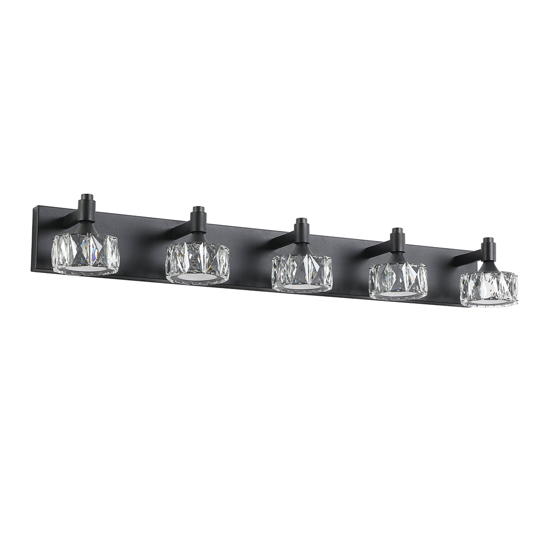Modern Luxury Crystal Bathroom Vanity Light – Elegant Iron Lamp for Wall, LED Wall Sconce, Contemporary Lighting for Bath, Glamorous Makeup Mirror Light, Stylish Home Decor, High-End Fixture for Elegant Interiors