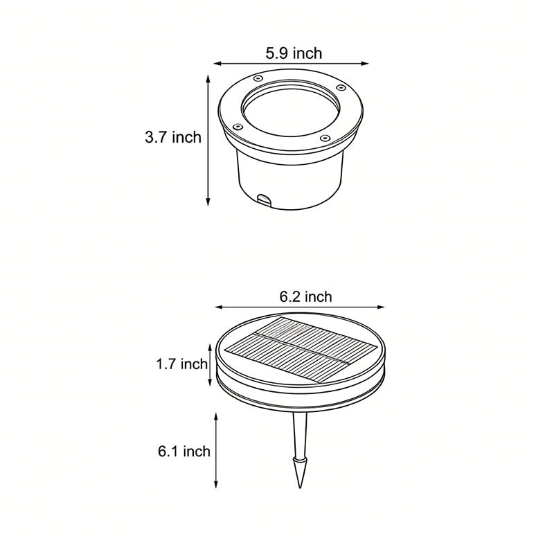 Modern Solar In-Ground Waterproof Garden Lights