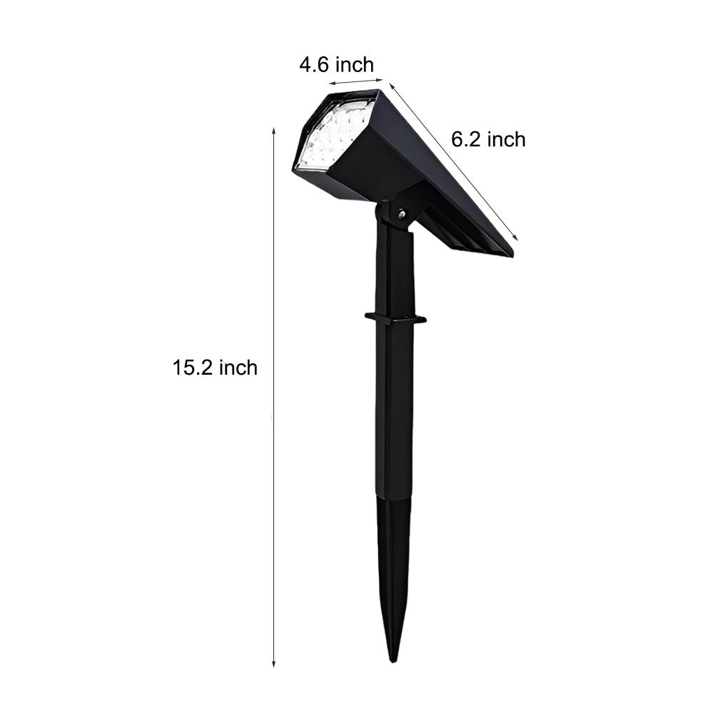 Adjustable Angle Solar Flood Spike Light - Outdoor Spotlight for Garden & Landscape