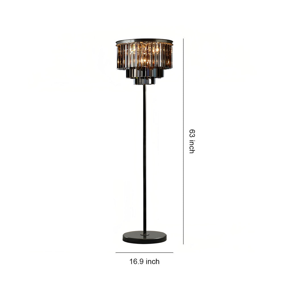 Floor Crystal Lamp - American Glamorous Decorative Standing Luxury Light