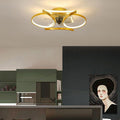 Flower Ceiling Fan with LED Recessed Light - Modern Home Lighting