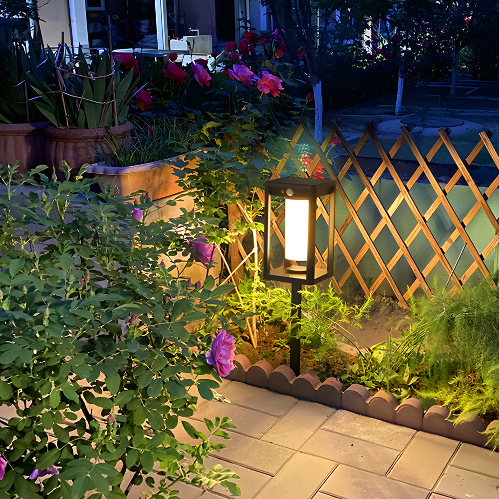 Smart LED Solar Lawn Lights Minimalist Design Outdoor Lighting