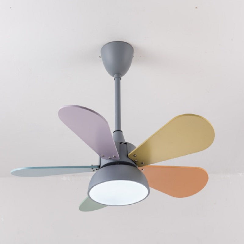 Colorful Kids Pendant Ceiling Fan with Light for Bedroom