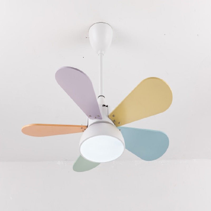 Colorful Kids Pendant Ceiling Fan with Light for Bedroom