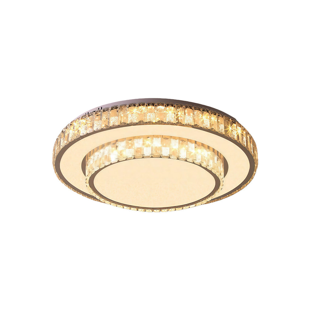 Flush Mount LED Crystal Ceiling Light - Modern Minimalist Luxury Lamp
