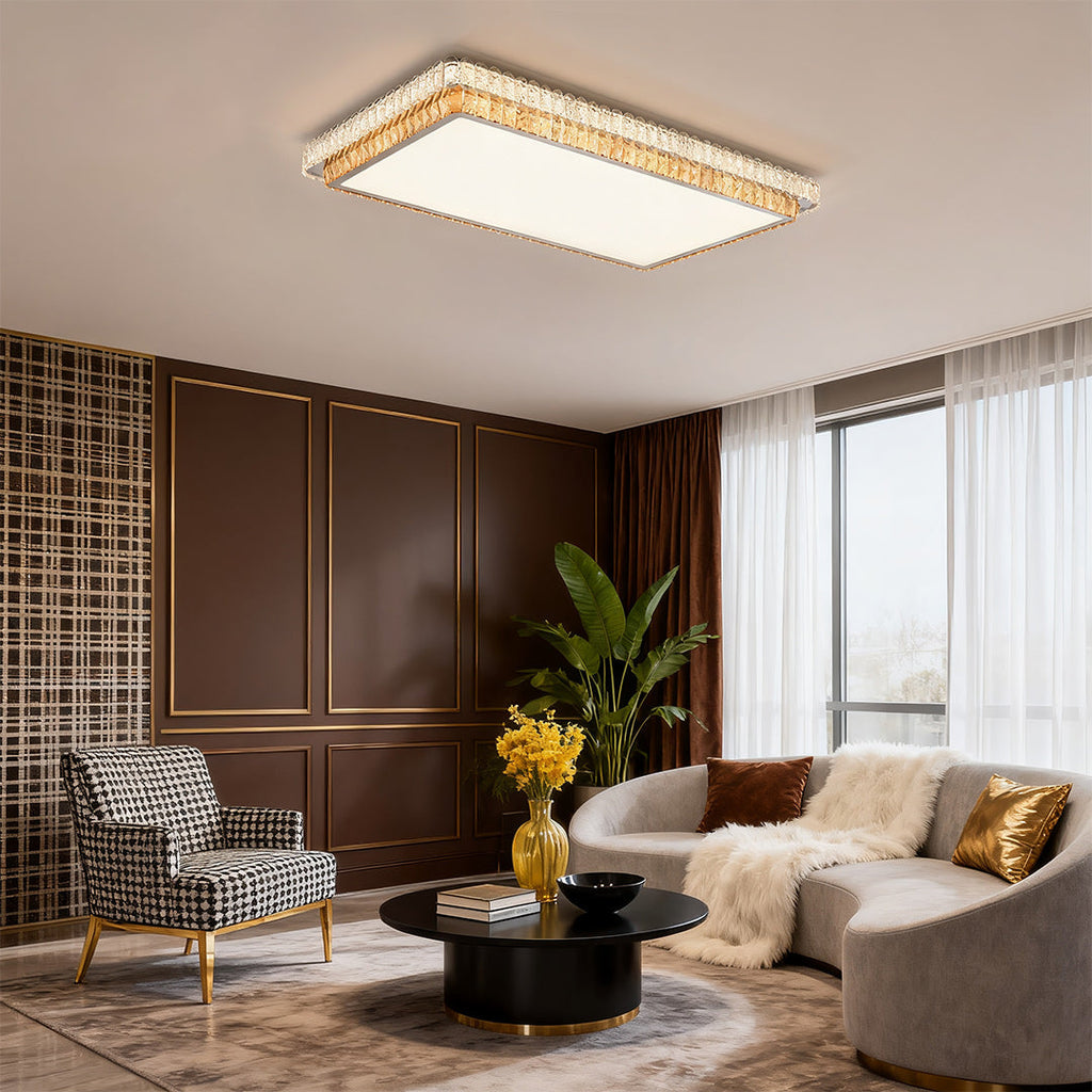Modern Luxury Crystal LED Flush Mount Ceiling Light