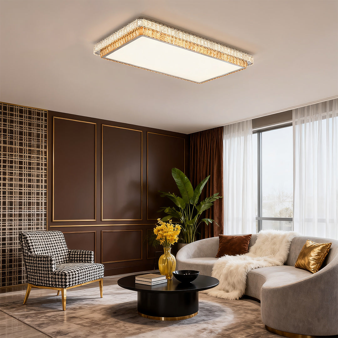 Modern Luxury Crystal LED Flush Mount Ceiling Light