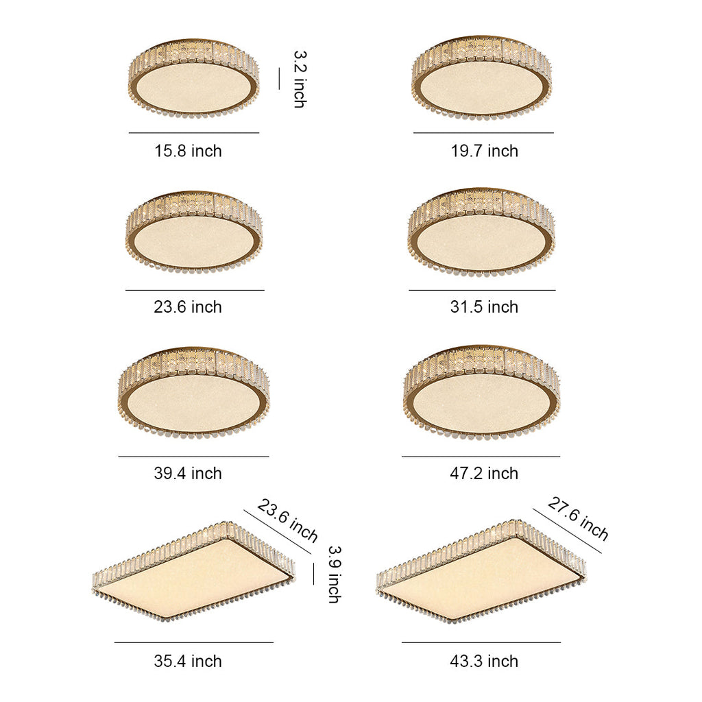 Flush Mount Crystal LED Luxury Light Fixture