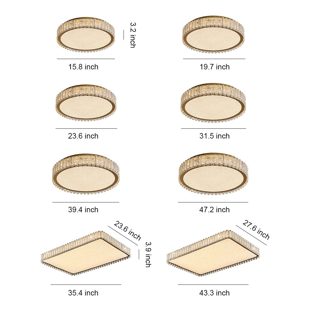 Flush Mount Crystal LED Luxury Light Fixture