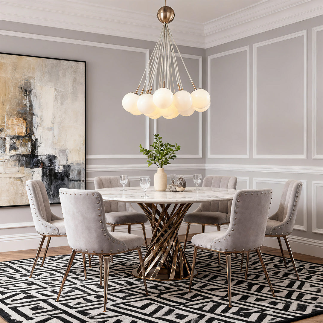 Bubble Glass Chandelier - Chic Luxurious Ceiling Light, Nordic Design, Unique Home Decor
