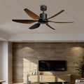 66-Inch Quiet Ceiling Fan with Dimming LED Lamp & Remote Control - 24W Energy Efficient