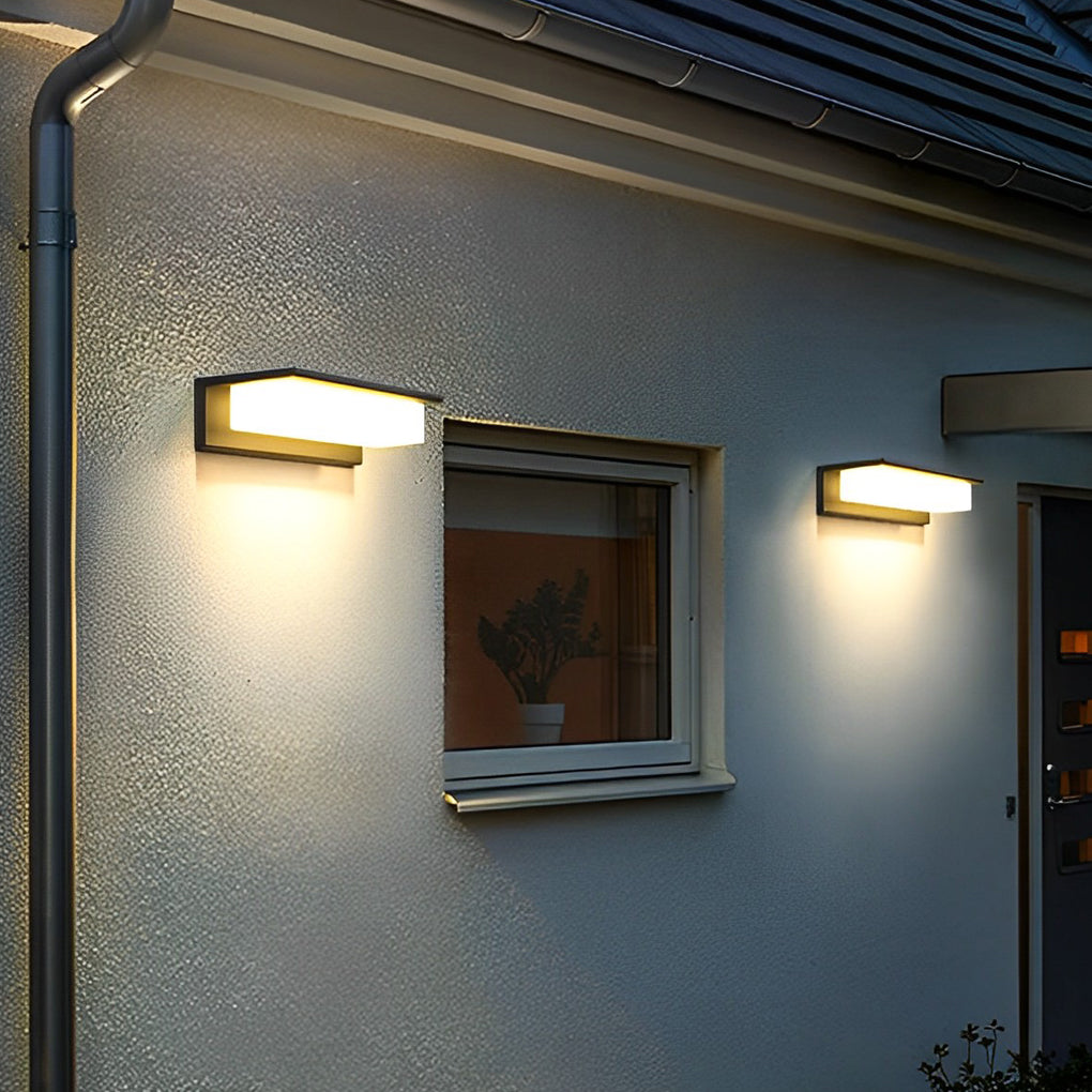 Rectangular Waterproof LED Wall Light for Front Porch Lighting