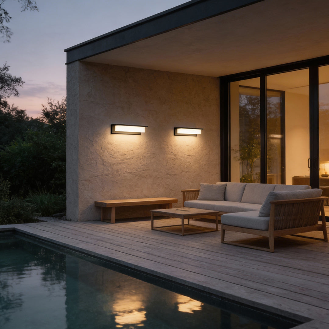 Rectangular Waterproof LED Wall Light for Front Porch Lighting