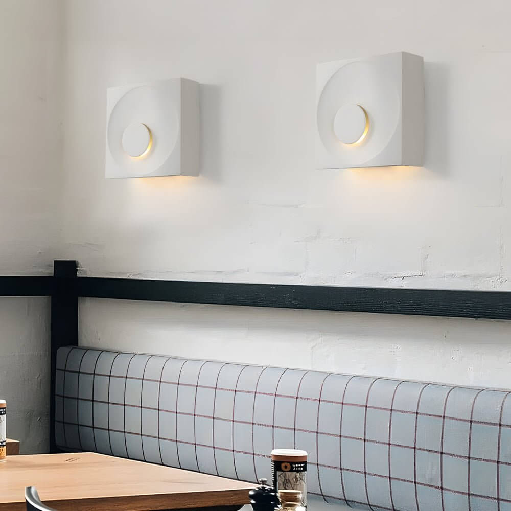 **Frosted Cement Eclipse LED Wall Light - Modern Sculpture Design**

Illuminate your space with the Frosted Cement Eclipse LED Wall Light, a stylish blend of contemporary design and functionality. Perfect for living rooms, bedrooms, or hallways, this slee