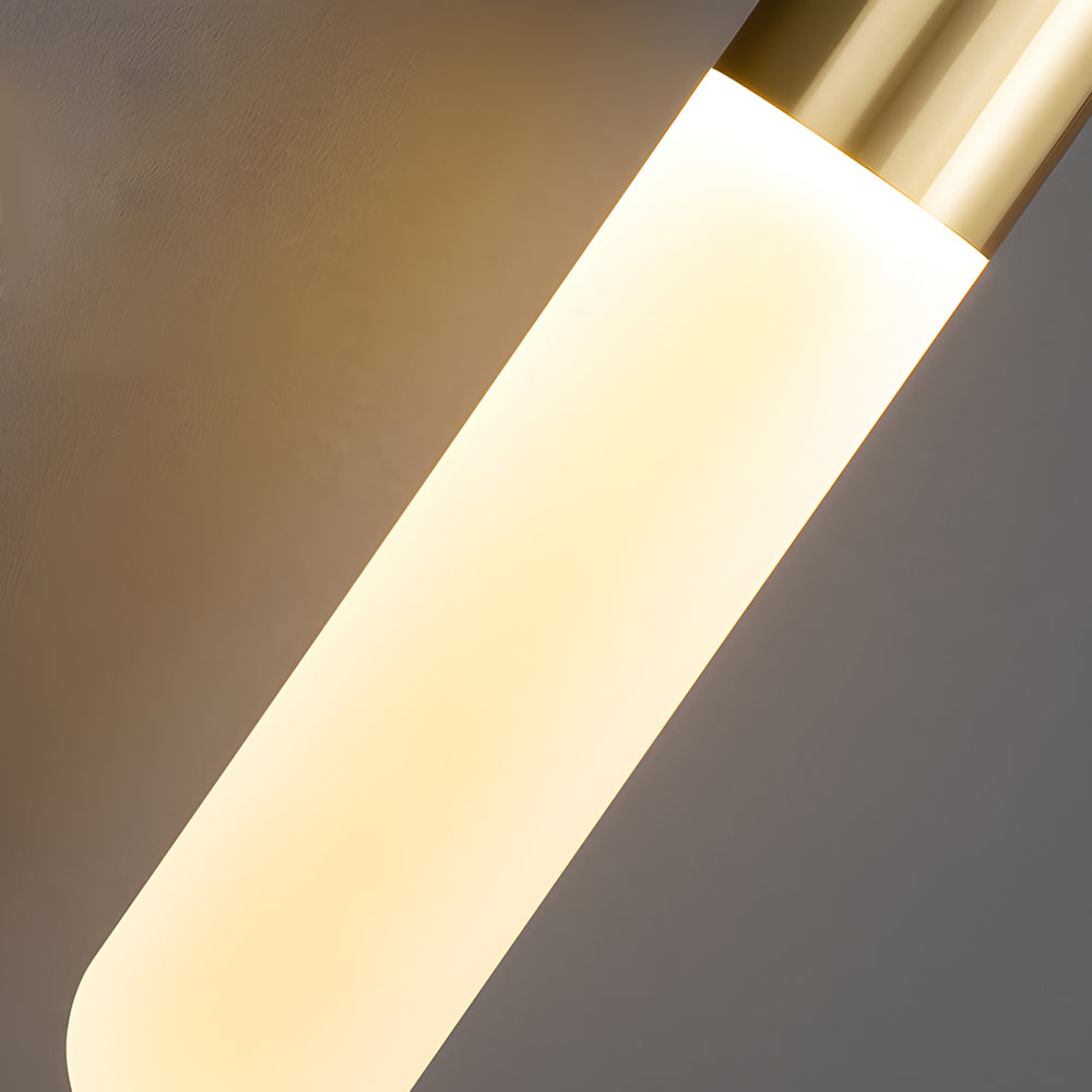 Long Copper Acrylic Dimming Pendant Light - Modern 3 Step Hanging Lamp