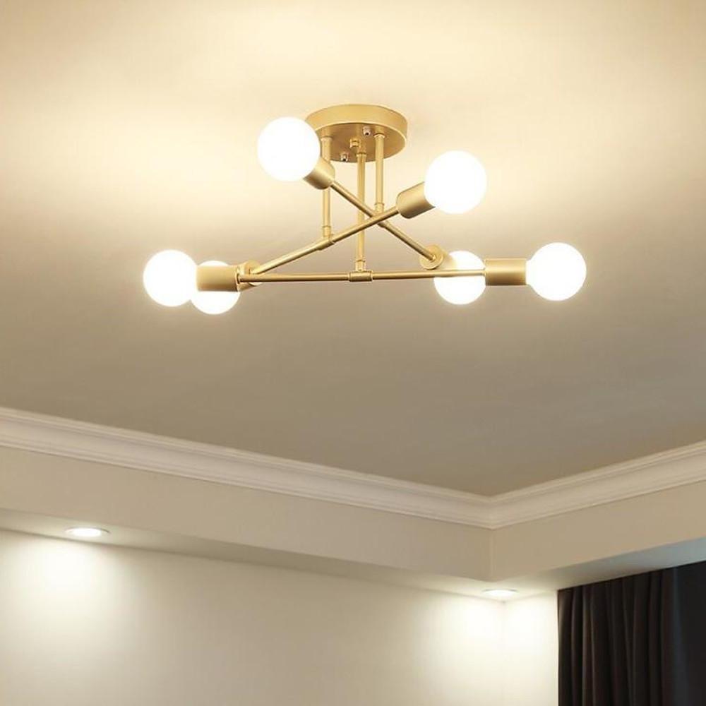 Modern LED Nordic Geometric Sputnik Semi Flush Mount Ceiling Light