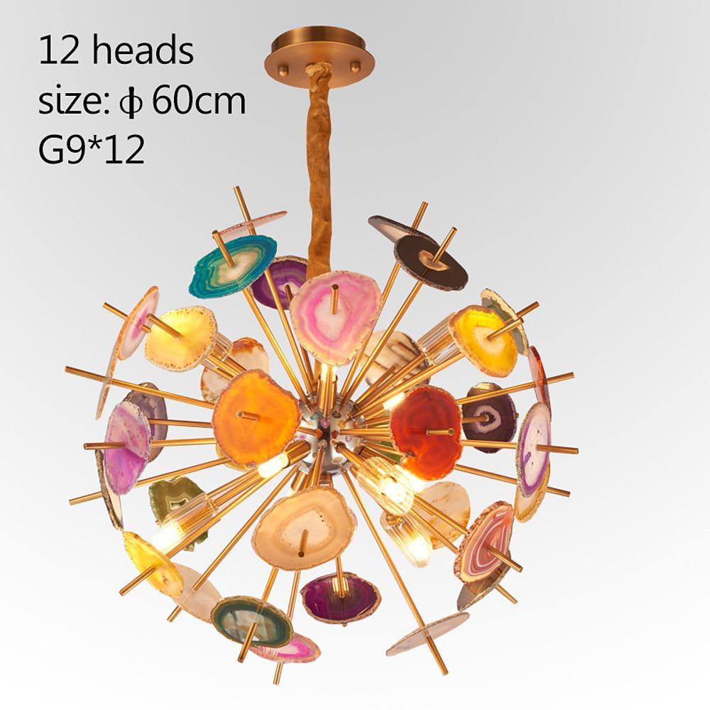 Colorful LED Globe Chandelier Pendant Light - 3 Light Modern Design