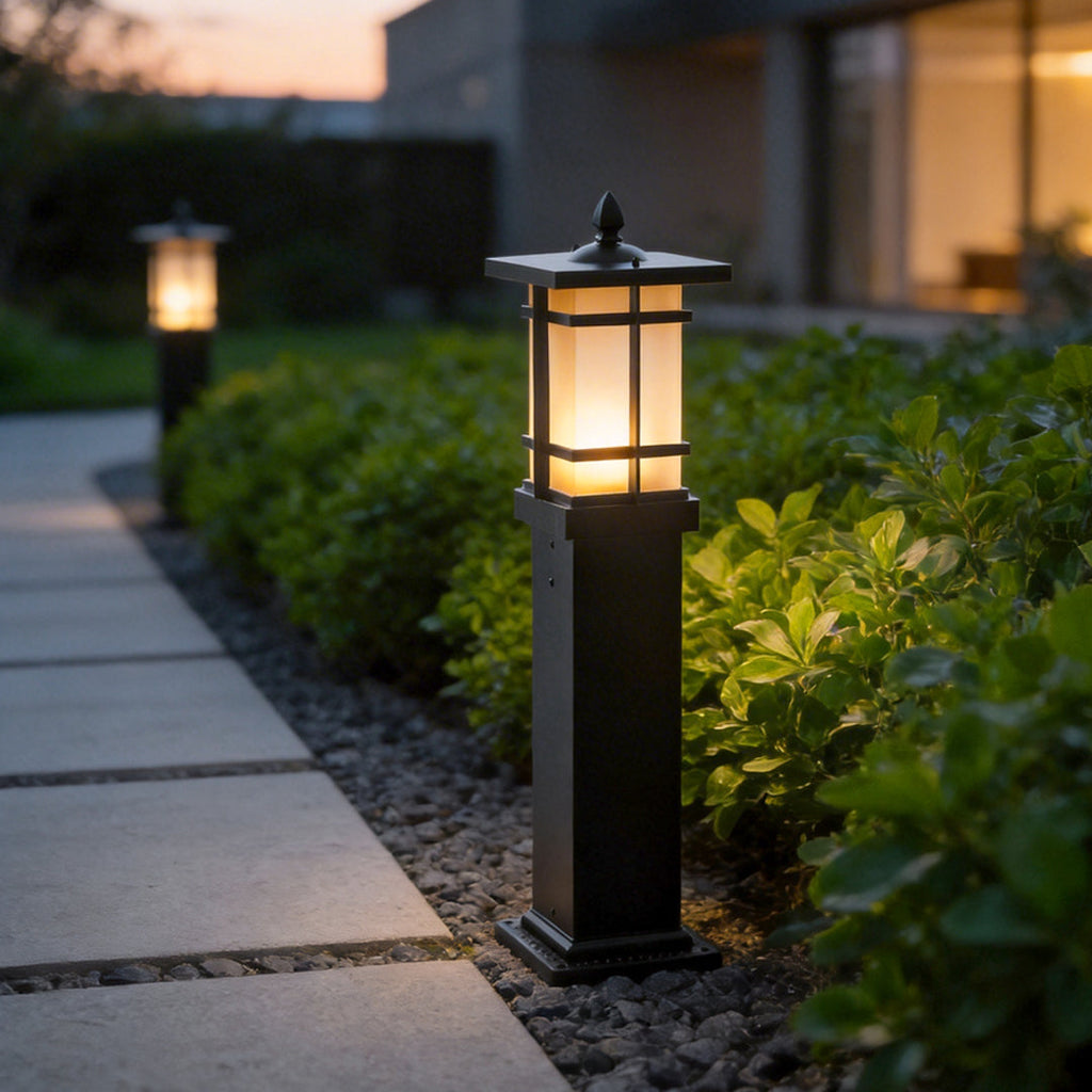Vintage Garden Bollard Light - Black Pavilion Outdoor Lighting