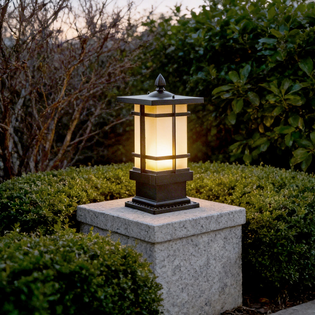 Vintage Garden Bollard Light - Black Pavilion Outdoor Lighting