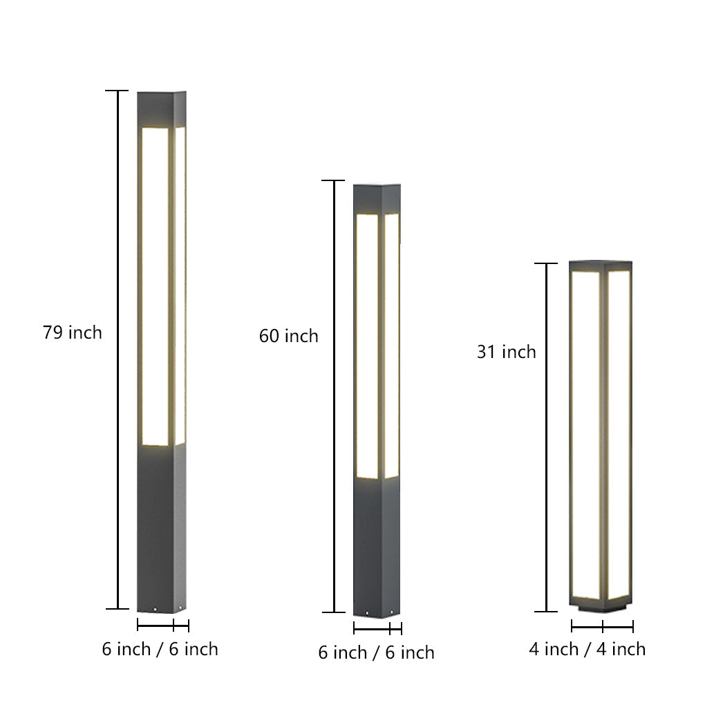 Garden Bollard Lights Outdoor LED Waterproof Landscape Lighting