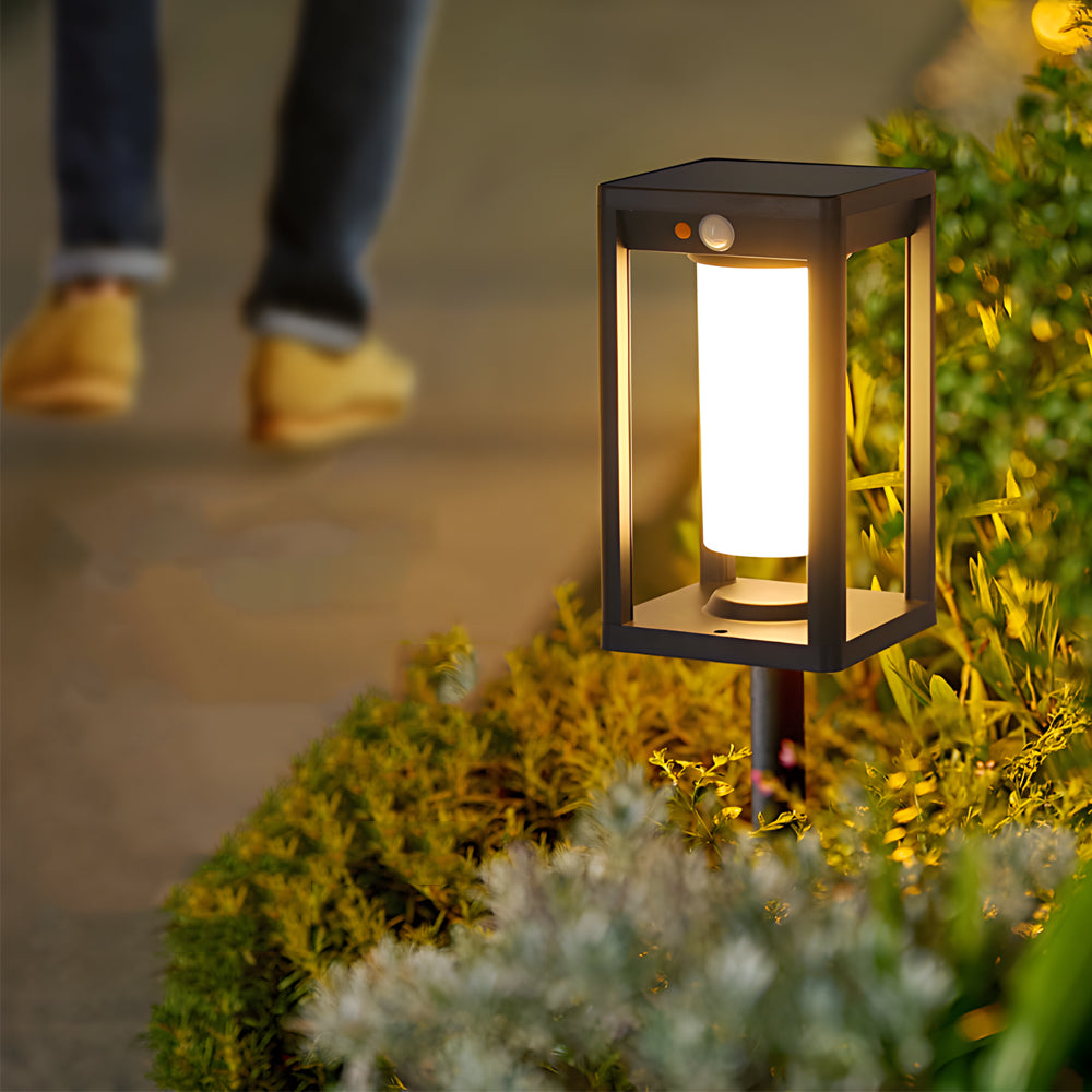 Smart LED Solar Lawn Lights Minimalist Design Outdoor Lighting