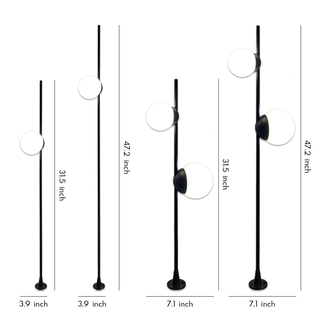 Personalized Round Ball Garden Pathway Light - Minimalist Design for Outdoor Illumination