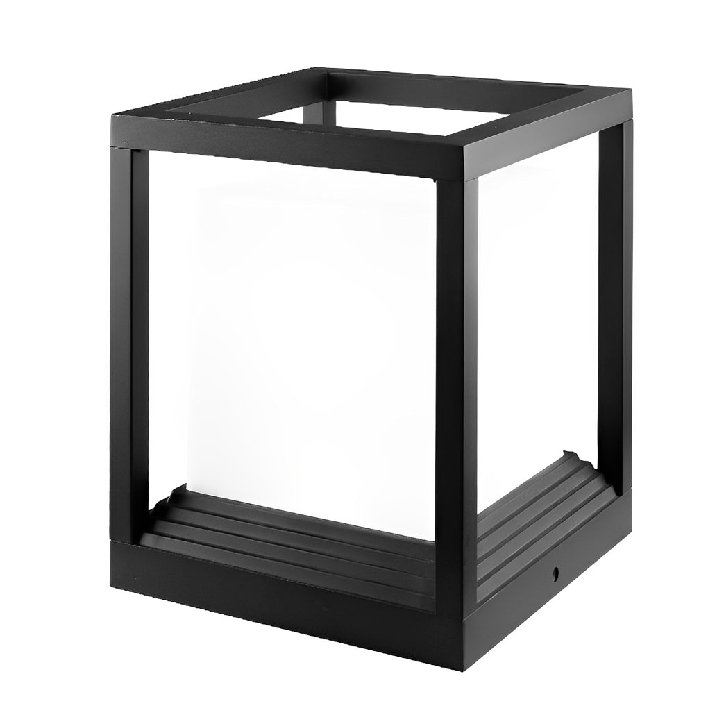 Minimalist Square Waterproof LED Garden Pedestal Light