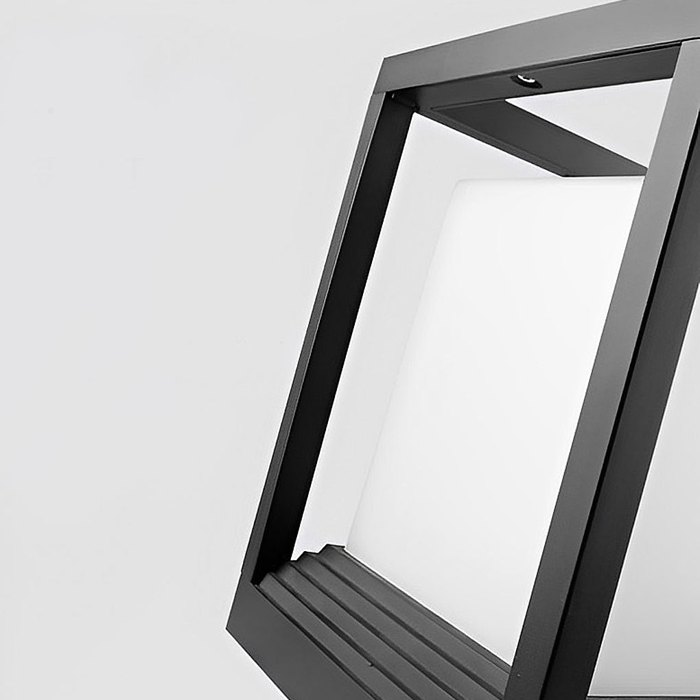 Minimalist Square Waterproof LED Garden Pedestal Light