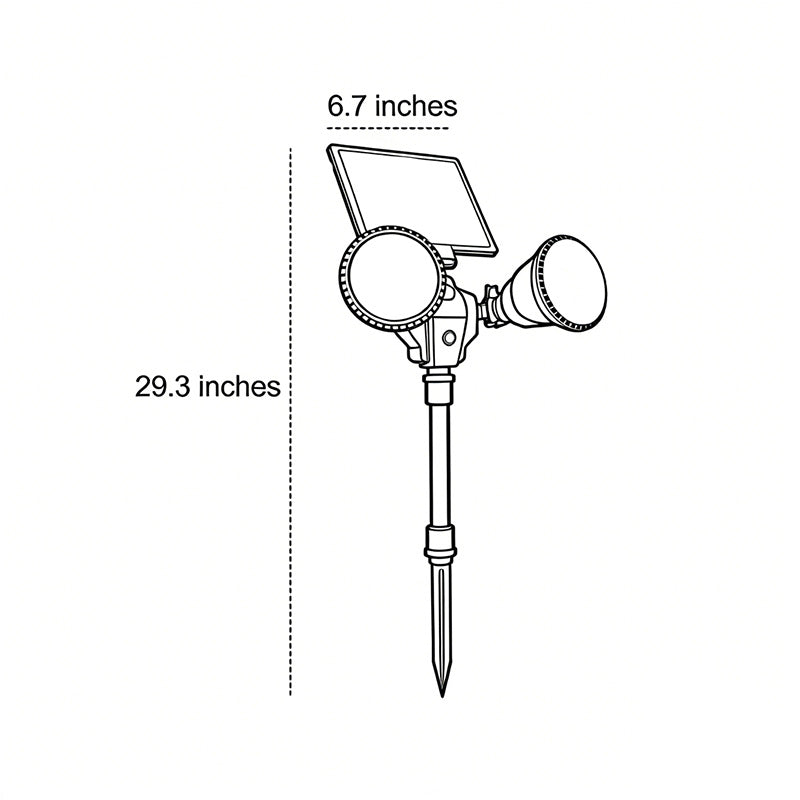 Solar Motion Sensor Garden Spotlight - Outdoor Landscape Lighting