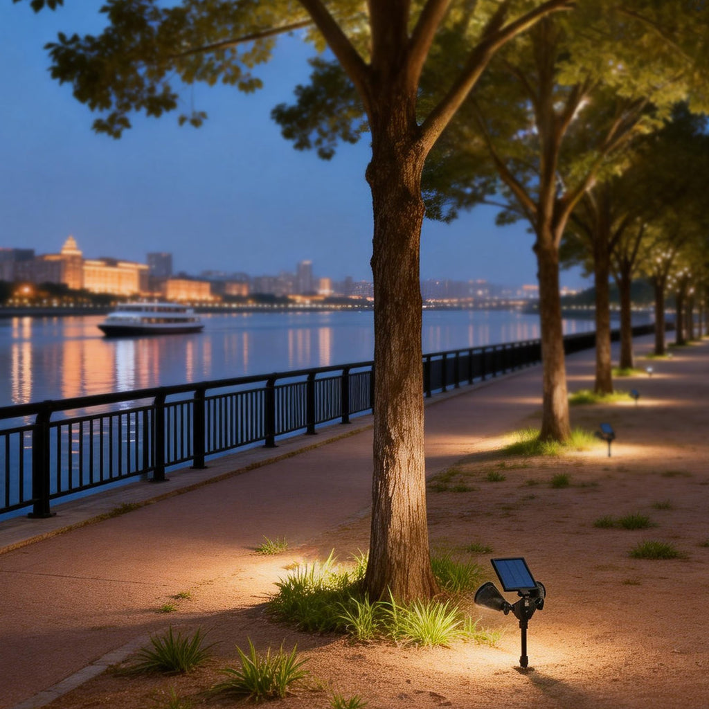 Solar Motion Sensor Garden Spotlight - Outdoor Landscape Lighting