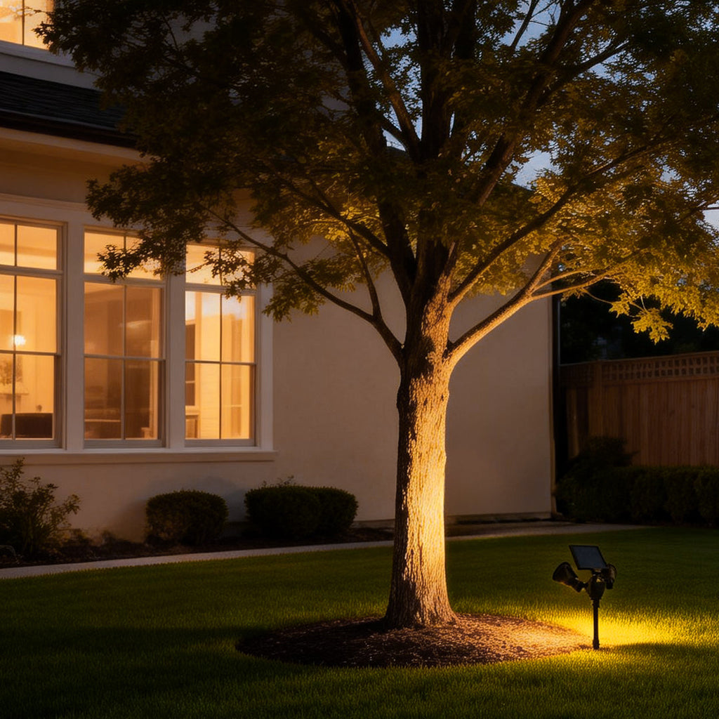 Solar Motion Sensor Garden Spotlight - Outdoor Landscape Lighting