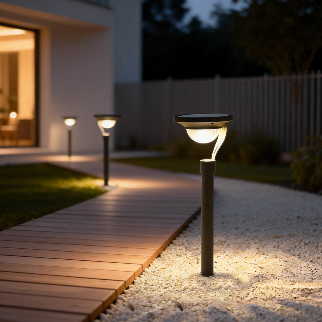 Garden Stake Solar Lights - Modern Floating Aura Outdoor Lighting