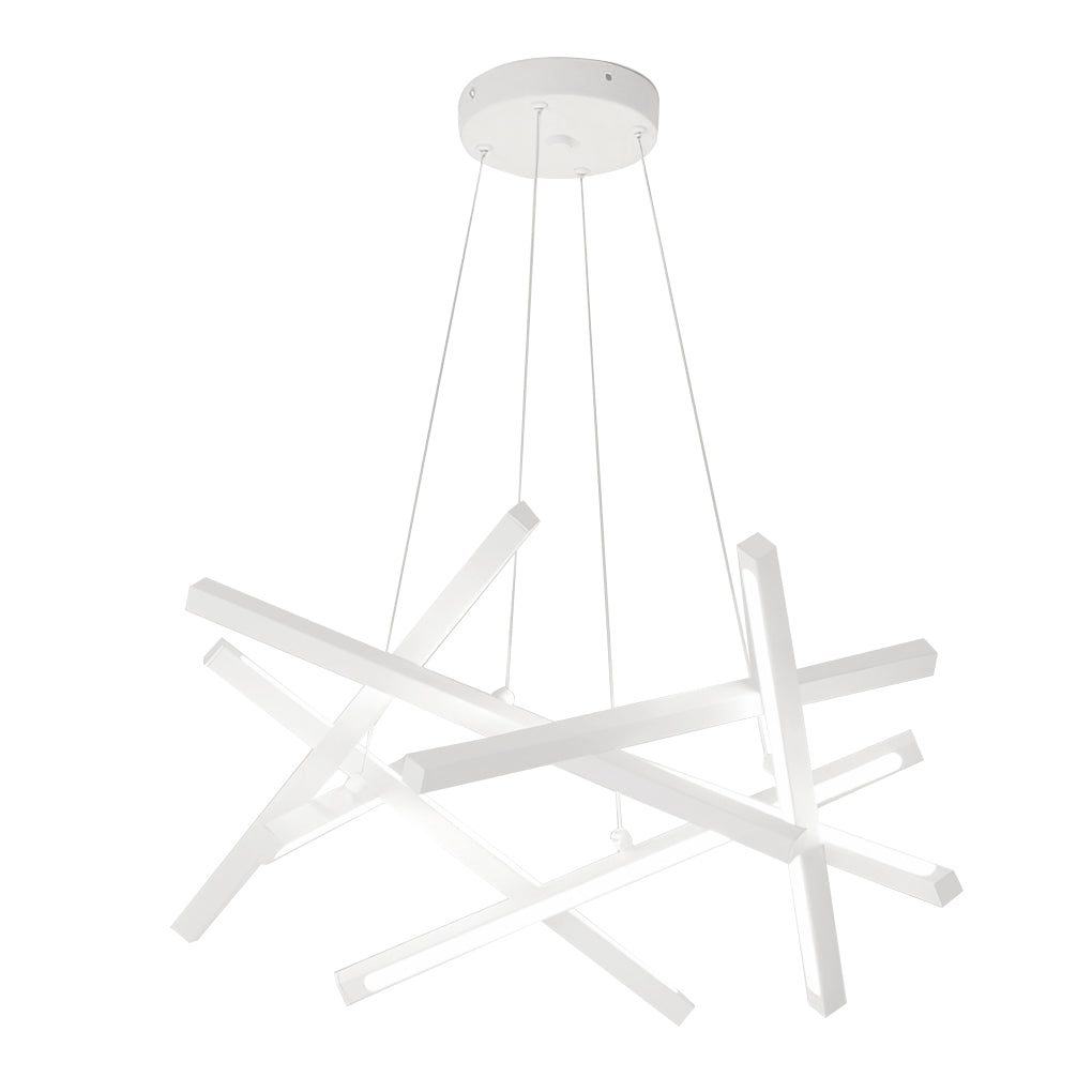 Geometric LED Satellite Cross Chandelier - Modern Ceiling Light Fixture