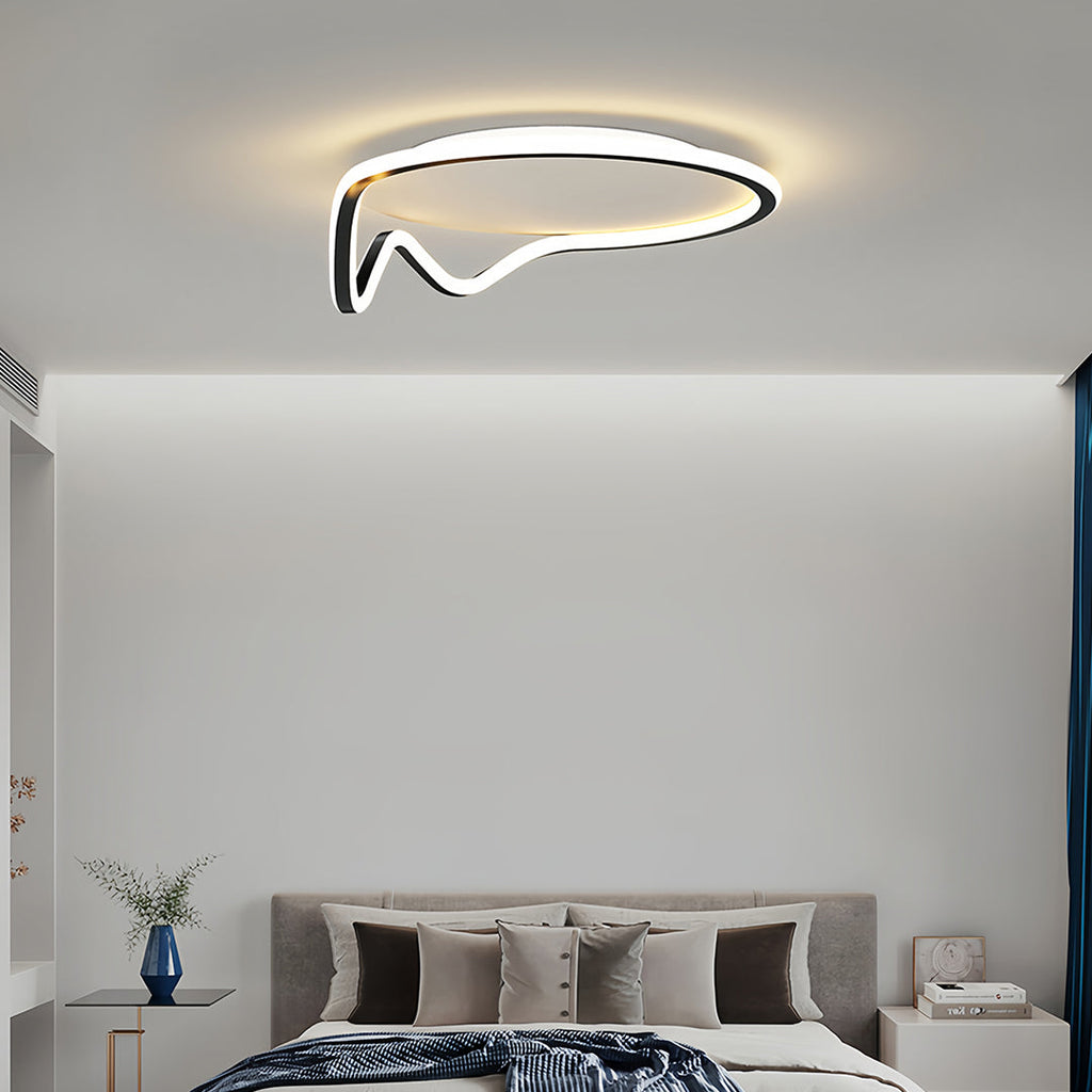 Geometric Minimalist LED Flush Mount Light