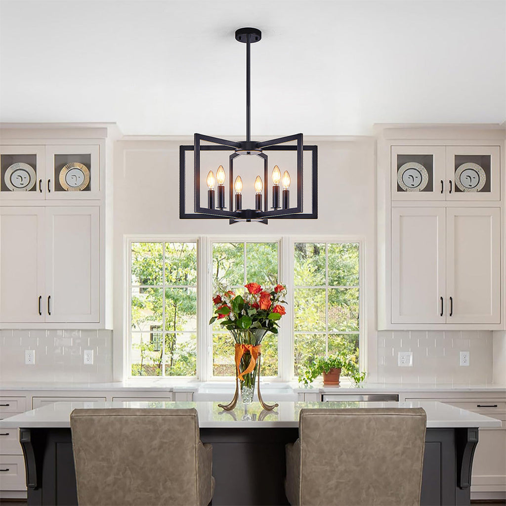 Candle Chandeliers Industrial Multi-Head Ceiling Lights