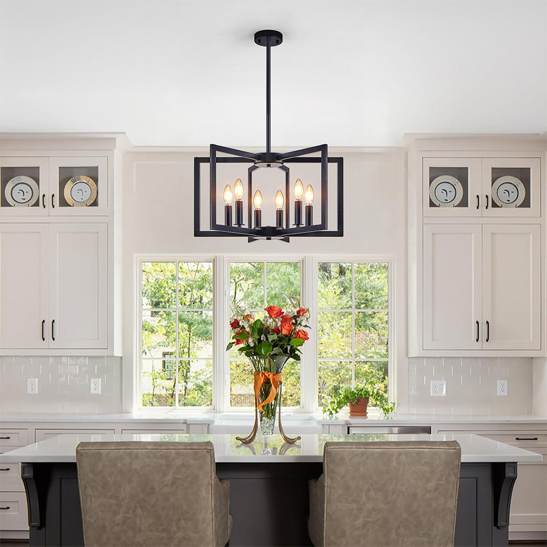 Candle Chandeliers Industrial Multi-Head Ceiling Lights