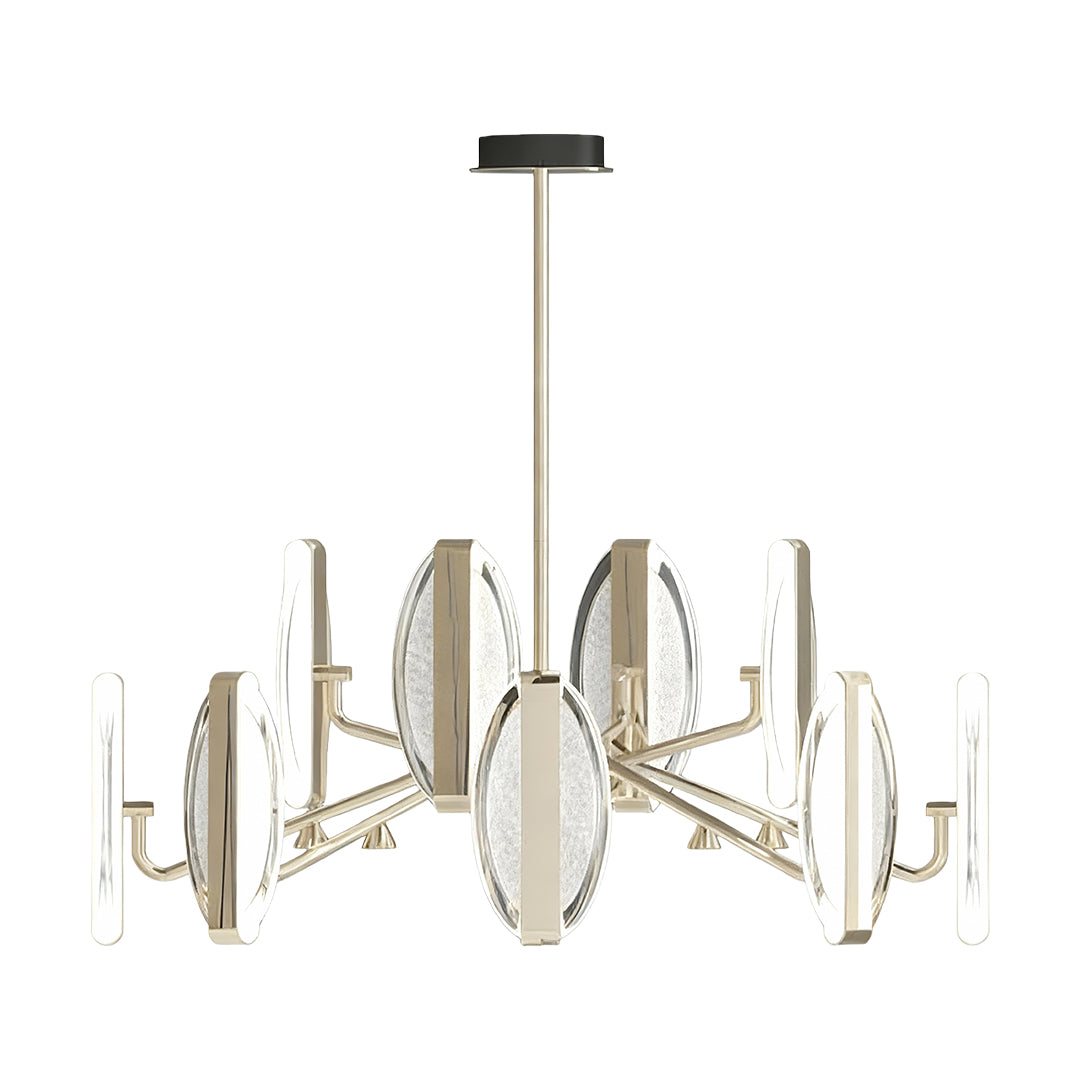 Gold Chandelier Modern Acrylic Ceiling Light - Minimalist Design
