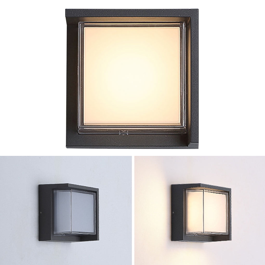 Geometric Outdoor Sconce Minimalist Waterproof Light