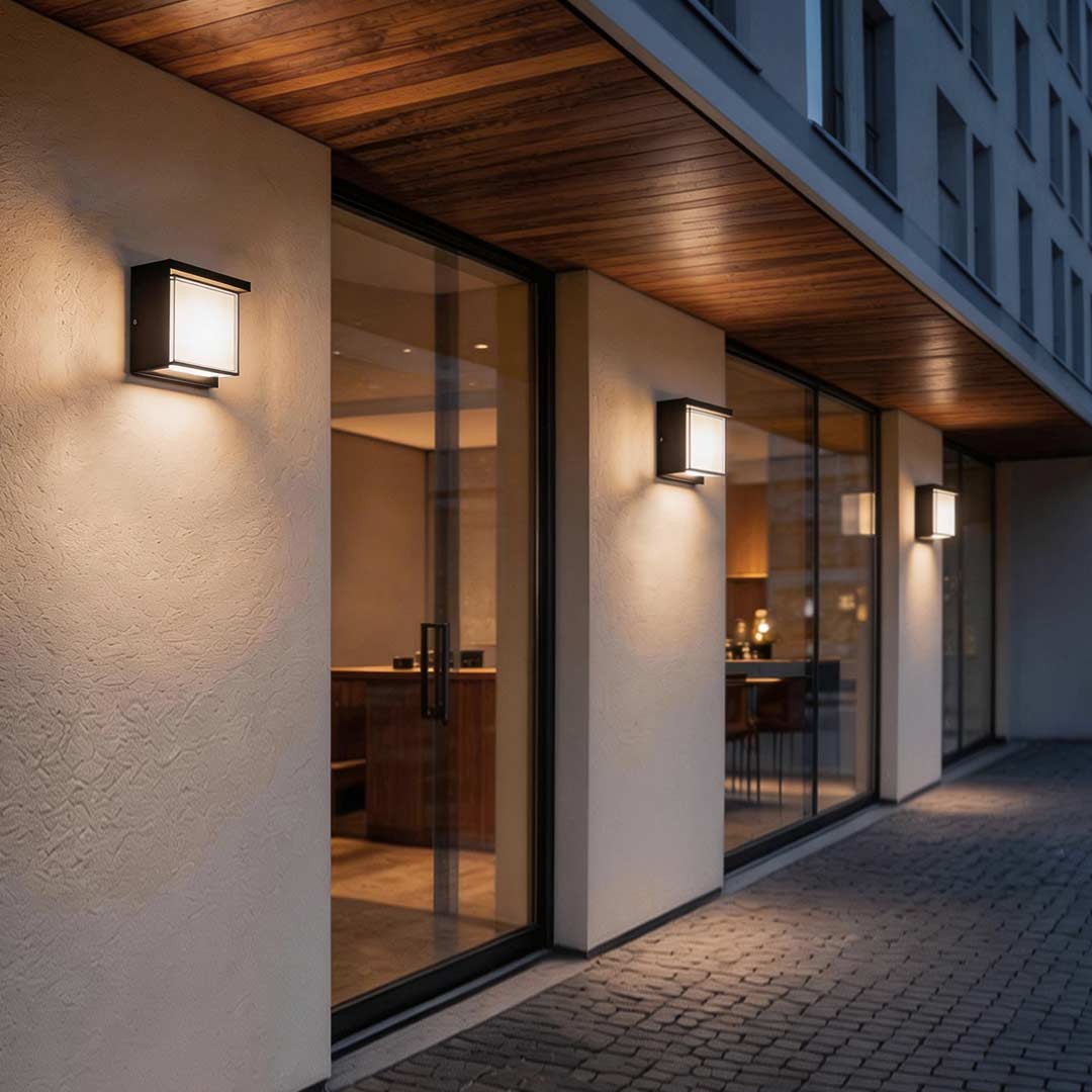 Geometric Outdoor Sconce Minimalist Waterproof Light