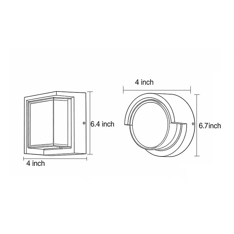 Geometric Outdoor Sconce Minimalist Waterproof Light