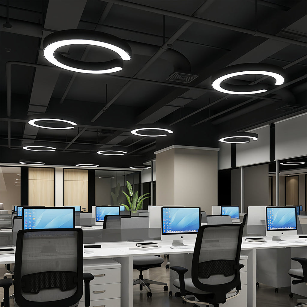Geometric Pendant Light - Iron Frame & Acrylic Ceiling Fixture